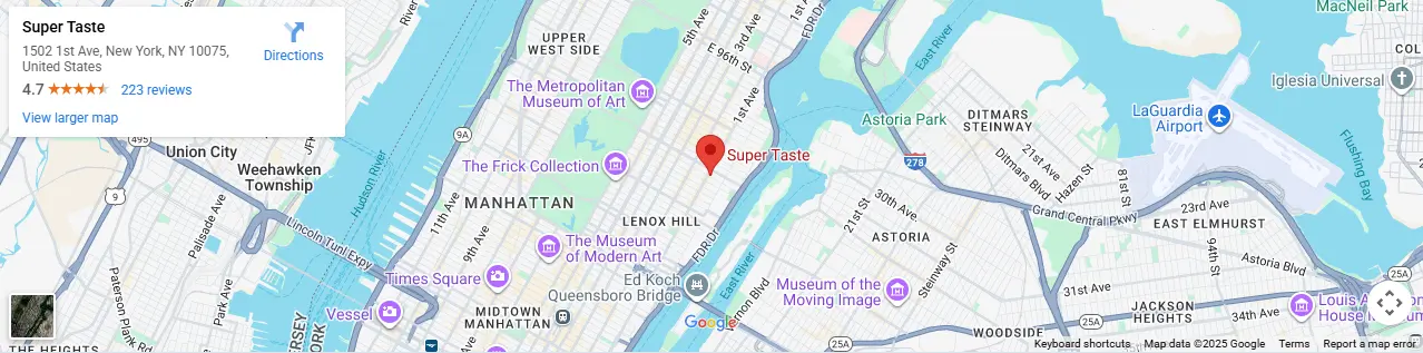 Location 1502 1st Ave, New York, NY 10075, United States